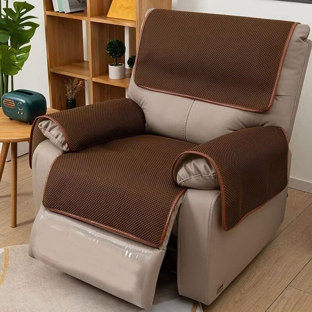 Armrest Cover, Quilted 4-Pieces Recliner Sofa Slipcover Headrest Cover For Recliner Sofa Waterproof Recliner Chair Covers, Nonslip Armrest Slipcover Furniture Protector For Recliner,Chair,Sofa ( Color