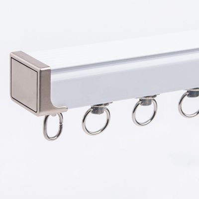 Ceiling Curtain Track (1m-5m) Wall Mounted Curtain Rod Heavy-Duty Curtain Rail for Living Room, Room Divider, Bathroom, Bay Windows (Color : White A, Size : 03-1.4m/4.6ft(1.4m*1))