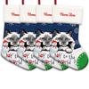 MALIHONG 4 Pack Joy to The World Christmas Stocking Grey and White Birman Cat Custom Name Winter Holiday Fireplace Decor Hanging Stocking Cat Lovers Gift 14.4" view 1