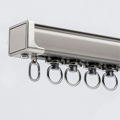 Ceiling Curtain Track (1m-5m) Wall Mounted Curtain Rod Heavy-Duty Curtain Rail for Living Room, Room Divider, Bathroom, Bay Windows (Color : Gray A, Size : 03-1.5m/4.9ft(1.5m*1))
