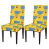 bisibuy Badminton Dining Chair Slipcovers Removable Washable, Yellow Dining Room Chair Protector Cover Seat Slipcover Stretch Parson Chair Covers Set of 2, Forros para Sillas de Comedor view 1