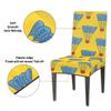 bisibuy Badminton Dining Chair Slipcovers Removable Washable, Yellow Dining Room Chair Protector Cover Seat Slipcover Stretch Parson Chair Covers Set of 2, Forros para Sillas de Comedor view 3
