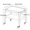 Coffee End Table Rustic Wood Side Table, Modern Mobile End Table for Living Room with Removable Tray, Sofa Side Tables with Storage Shelf and Wheels, 2 Tier Shelf Corner Bedside Table for Small Spaces view 3