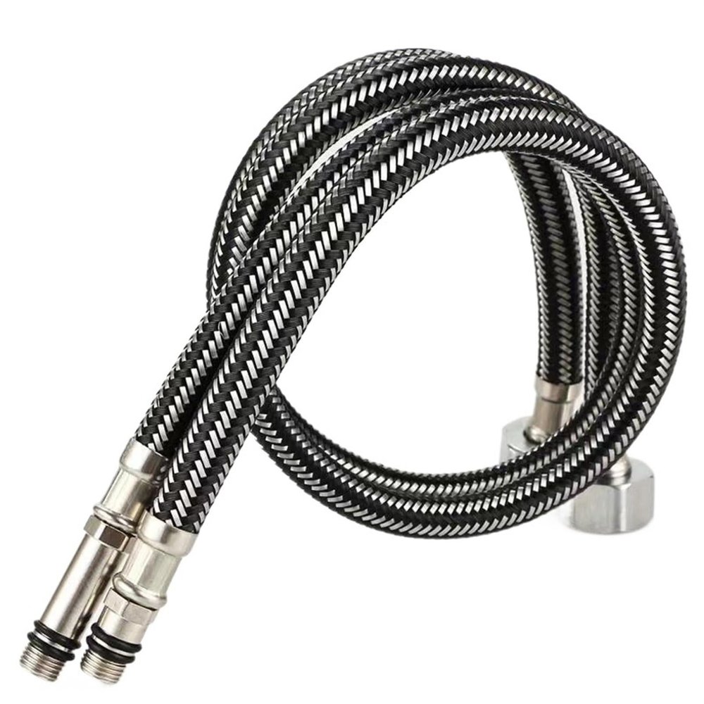Stainless steel wire braided hose explosion-proof and anti-winding 4 minutes 60cm faucet hot and cold water inlet hose pointed hose (Size : 30cm)