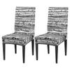 bisibuy Birch Trees Dining Room Chair Slipcovers for Parson Chair Covers Protector, Stretch Grey Black Kitchen Dining Chair Cover Removable Washable for Home, Banquet Ceremony Party 2 PCS view 1