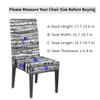 bisibuy Birch Trees Dining Room Chair Slipcovers for Parson Chair Covers Protector, Stretch Grey Black Kitchen Dining Chair Cover Removable Washable for Home, Banquet Ceremony Party 2 PCS view 2