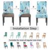 bisibuy Seagulls Blue Skye Chair Cover Set of 2, Birds Dining Room Chair Slipcover Kitchen Stretch Parson Chair Covers Protect for Party, Banquet, Home Decor Forros para Sillas de Comedor view 4