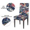 bisibuy Dragon Ornament Chair Covers for Dining Room Set of 2, Oriental Dining Chair Covers Protectors Removable Kitchen Parson Chair Slipcovers for Home and Banquet Decor view 3