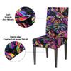bisibuy Vibrant Tropic Art Chair Covers for Dining Room 2 Pack, Palm Leaf Stretch Parson/Dining Chair Slipcover Universal Fit Chair Protector for Home,Dining Room, Restaurant,Banquet view 3