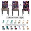 bisibuy Vibrant Tropic Art Chair Covers for Dining Room 2 Pack, Palm Leaf Stretch Parson/Dining Chair Slipcover Universal Fit Chair Protector for Home,Dining Room, Restaurant,Banquet view 4