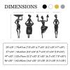 African Women Metal Wall Decor, African American Metal Wall Art, Set of 4 African Women Wall Decoration, Woman Figure Wall Decor, Metal Wall Decor for Living Room, Home Bedroom Decor (Black, 56"x35" | 142x90cm) view 4