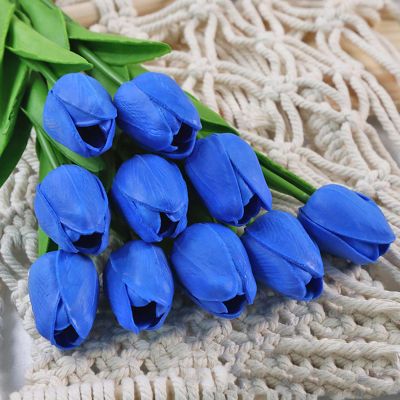 ADENLA Tulip Simulation Feel Tulip Flower Home Decoration Ornament Wedding Photography Prop Fake Flower