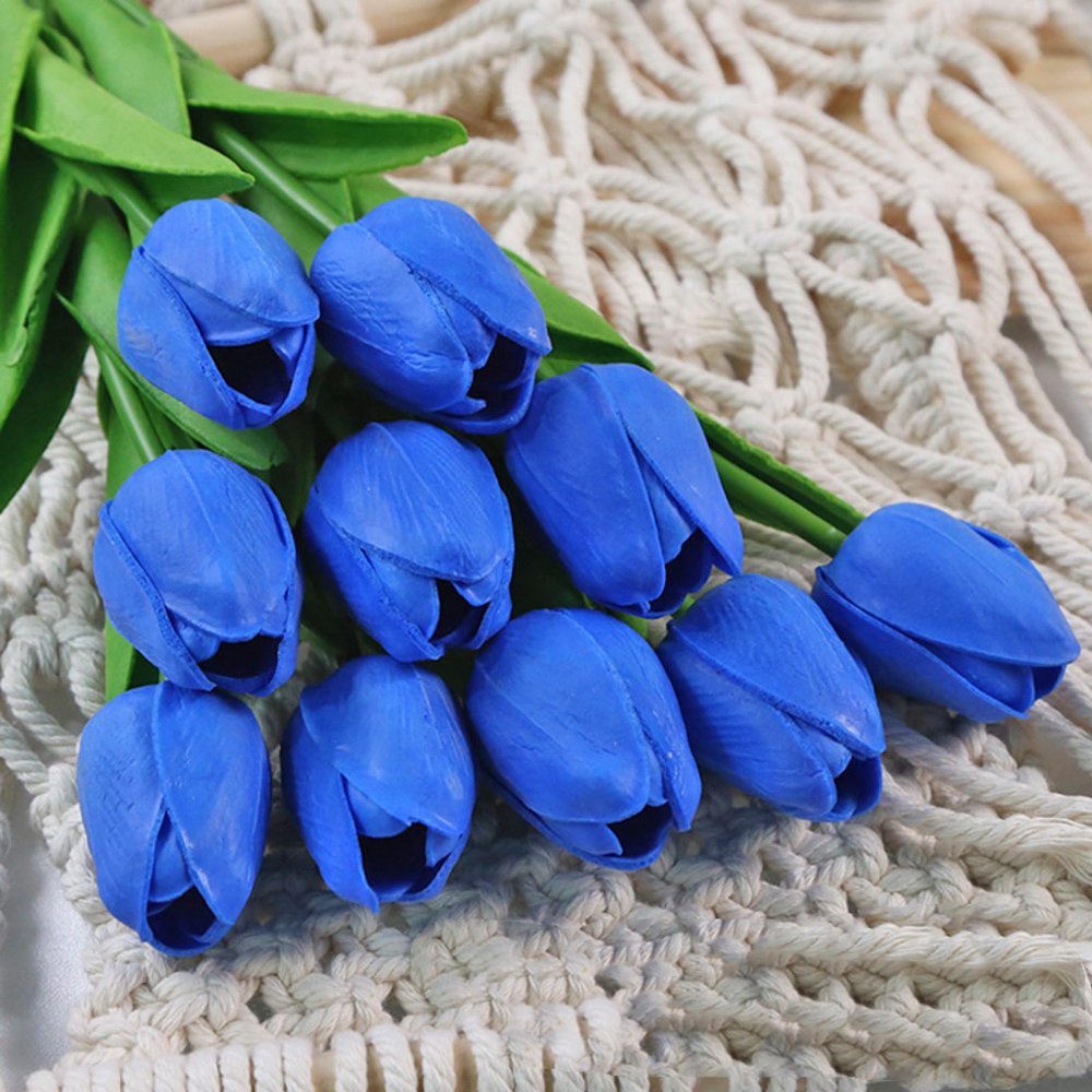ADENLA Tulip Simulation Feel Tulip Flower Home Decoration Ornament Wedding Photography Prop Fake Flower