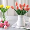 ADENLA Tulip Simulation Feel Tulip Flower Home Decoration Ornament Wedding Photography Prop Fake Flower view 2