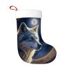 Yioniii Christmas Stockings,Moonlight Wolf in The Constellation Pattern Xmas Stocking, Holiday and Family Stocking for Fireplace Christmas Holiday Party Decoration 18 Inches Multicolour view 1