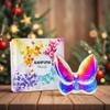 Kanpura AB Coating Crystal Flying Butterfly Figurine Collectible, Glass Ornament, Crystal Butterfly for Wedding & Christmas Party Decor view 3