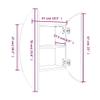 Gecheer Bathroom Cabinet with Round Mirror, LED Lighting, Wall-Mounted Storage, Engineered Wood, Grey Finish for Modern Bathrooms view 2