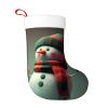 Yioniii Christmas StockingSnowman with hat Pattern Christmas Decor Holiday Decor Customized Stockings for Family 18inch Green view 1