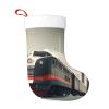 Yioniii Christmas Stockings,Running Train Illustration Pattern 18 Inches White Cuff Christmas Stockings for Family Christmas Decoration Holiday Party Decor Red view 1