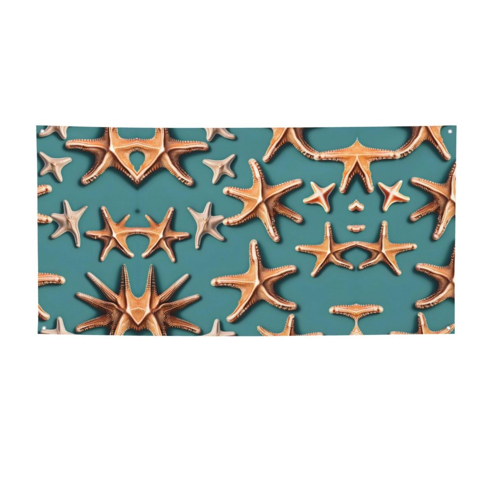 Sea Shell Starfish Ultimate Festive Flag:Multi-Functional Party Banner All Celebrations-The Best Event Flag Choice