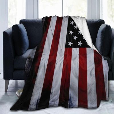 American Flag Fleece Blanket Super Soft Cozy Throw Blanket Throw 40X50inch, Lightweight Fuzzy Comfy Textured Flannel Blanket Warm Plush Throw Blankets for Couch, Sofa, Bed