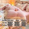 XHCTNN 4Pcs Queen Sheet Set - High Weight Milk Fleece Soft Beding Floral Pattern Quilt Cover Pillowcase for Fall Winter & Spring(B,1.8~2.0m/220 * 240cm) view 4