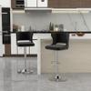 ABET Bar Stools Set of 2, Velvet Swivel Island Chairs, Adjustable Silver Barstools with Hollow Back and Footrest, Upholstered Counter Height Stool Chairs for Kitchen Island Dining Room Home, Black view 2