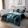 Castle Fairy Camping Adventure Bedspread King Size for Adult Women,Deer Antler Bear Animals Arrow Hunt Quilt Set with 2 Pillowcases,Country Plaid Lodge Trees Decor Bedding Quilted,Breathable view 4