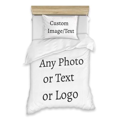 Actua Custom Photo Duvet Cover Set with 2 Pillowcase Print Any of Your Design Bedroom Bedding for Family Personalized Bedclothes