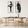 African Women Metal Wall Decor, African Woman Metal Wall Art, African American Bedroom Art, Woman Figure Art, Metal Wall Art, Living Room Home Decoration, Above Bed Decor (Gold, 47"x 47"| 120x120cm(2 Pieces)) view 4