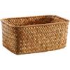 PRETYZOOM Seagrass Storage Baskets, Rectangular Hand Woven Storage Bin Multipurpose Desktop Seagrass Basket Kids Room Toys Organizer Small Fruits Baskets for Kitchen (15x21cm) view 1