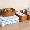 PRETYZOOM Seagrass Storage Baskets, Rectangular Hand Woven Storage Bin Multipurpose Desktop Seagrass Basket Kids Room Toys Organizer Small Fruits Baskets for Kitchen (15x21cm) view 4