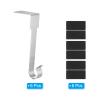 PATIKIL Christmas Stocking Holders, 6pcs Stocking Holder Stand Metal Hooks Reusable Right Angle for Fireplace Indoor Decorations Garland, Silver view 3