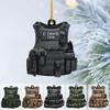 2023 Custom Shape Mica Ornament Proud A Police Personalized, Ornament Announcement, Christmas Ornaments, Christmas Tree Hanging Gift, Police Bulletproof Vest Personalized Flat Keychain view 3