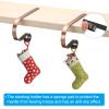 PATIKIL Christmas Stocking Holders, 6pcs Stocking Holder Stand Anti-Slip Metal Hooks Multi-use Adjustable for Fireplace Indoor Christmas Decorations, Silver view 4