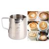 Coffee Frothing Cup, Double Frothing Cup, Coffee Latte Side Milk Pitcher Thicken Stainless Steel Steaming Pitcher with Measurement Scale for Home Use (350ml view 2