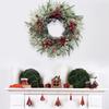 Christmas Wreath for Front Door, 24 inch Winter Wreaths with Natural Pine Cones, Red Berries,Spruce Branches,Xmas Indoor Outdoor Holiday Party Thanksgiving Decorations view 4
