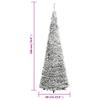 'vidaXL Artificial Christmas Tree - 70.9" Height, Flocked Snow Design, 150 Warm White LEDs with 8 Lighting Modes, Sturdy Metal Stand - A Lifelike Xmas Decor with Easy Setup view 2