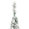 'vidaXL Artificial Christmas Tree - 70.9" Height, Flocked Snow Design, 150 Warm White LEDs with 8 Lighting Modes, Sturdy Metal Stand - A Lifelike Xmas Decor with Easy Setup view 3