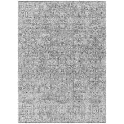 Addison Rugs Chantille ACN611 Gray 9' x 12' Indoor Outdoor Area Rug, Easy Clean, Machine Washable, Non Shedding, Bedroom, Living Room, Dining Room, Kitchen, Patio Rug