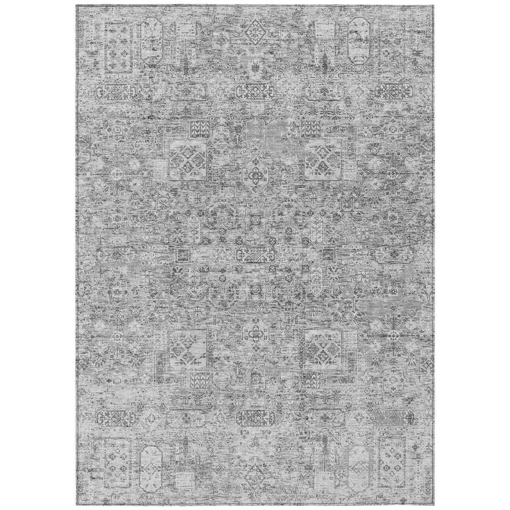Addison Rugs Chantille ACN611 Gray 9' x 12' Indoor Outdoor Area Rug, Easy Clean, Machine Washable, Non Shedding, Bedroom, Living Room, Dining Room, Kitchen, Patio Rug