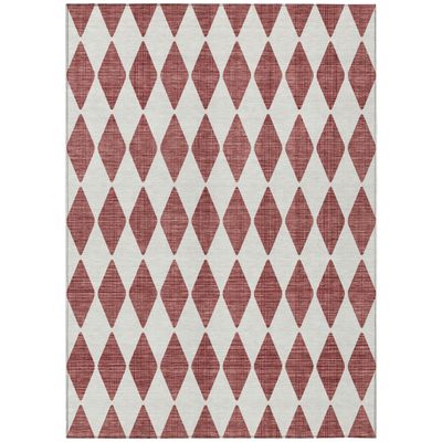 Addison Rugs Chantille ACN578 Burgundy 8' x 10' Indoor Outdoor Area Rug, Easy Clean, Machine Washable, Non Shedding, Bedroom, Living Room, Dining Room, Kitchen, Patio Rug