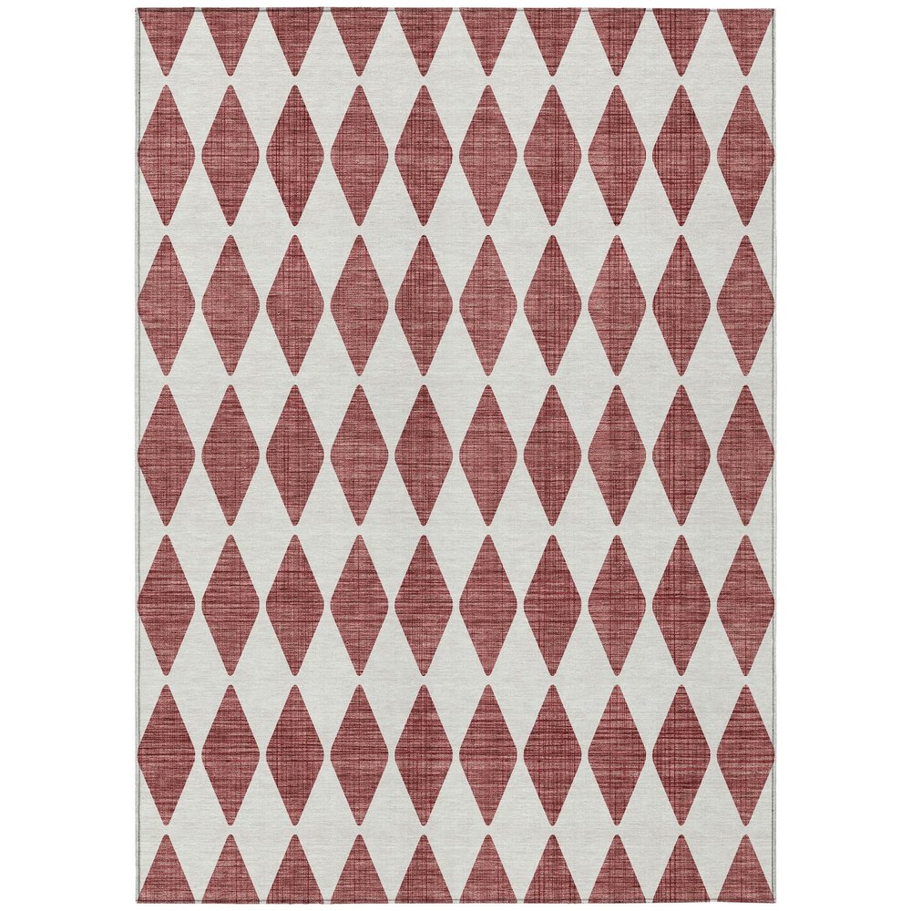 Addison Rugs Chantille ACN578 Burgundy 8' x 10' Indoor Outdoor Area Rug, Easy Clean, Machine Washable, Non Shedding, Bedroom, Living Room, Dining Room, Kitchen, Patio Rug