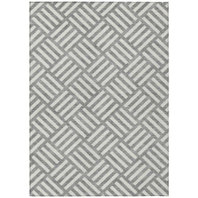 Addison Rugs Chantille ACN620 Gray 9' x 12' Indoor Outdoor Area Rug, Easy Clean, Machine Washable, Non Shedding, Bedroom, Living Room, Dining Room, Kitchen, Patio Rug