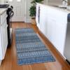 Addison Rugs Chantille ACN589 Blue 2'3" x 7'6" Indoor Outdoor Hallway Runner Rug, Stain Resistant Washable Kitchen Area Carpet for Bathroom, Laundry and Bedroom Rug view 2
