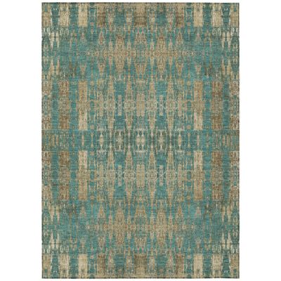 Addison Rugs Chantille ACN580 Teal 8' x 10' Indoor Outdoor Area Rug, Easy Clean, Machine Washable, Non Shedding, Bedroom, Living Room, Dining Room, Kitchen, Patio Rug