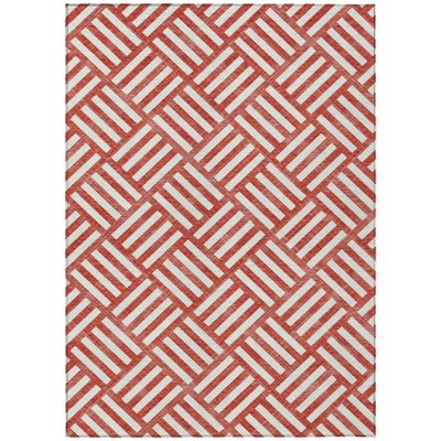 Addison Rugs Chantille ACN620 Red 10' x 14' Indoor Outdoor Area Rug, Easy Clean, Machine Washable, Non Shedding, Bedroom, Living Room, Dining Room, Kitchen, Patio Rug