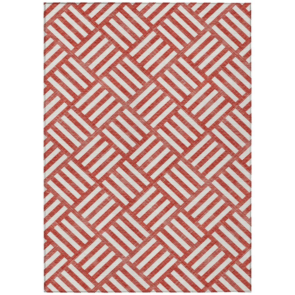 Addison Rugs Chantille ACN620 Red 10' x 14' Indoor Outdoor Area Rug, Easy Clean, Machine Washable, Non Shedding, Bedroom, Living Room, Dining Room, Kitchen, Patio Rug