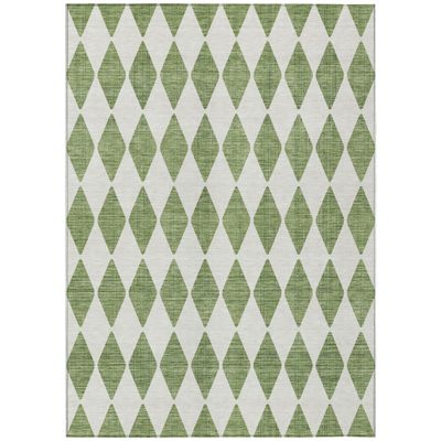 Addison Rugs Chantille ACN578 Green 10' x 14' Indoor Outdoor Area Rug, Easy Clean, Machine Washable, Non Shedding, Bedroom, Living Room, Dining Room, Kitchen, Patio Rug