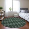 Addison Rugs Chantille ACN578 Olive 8' x 8' Indoor Outdoor Round Rug, Easy Clean, Machine Washable, Non Shedding, Bedroom, Living Room, Dining Room, Kitchen, Patio Rug view 2